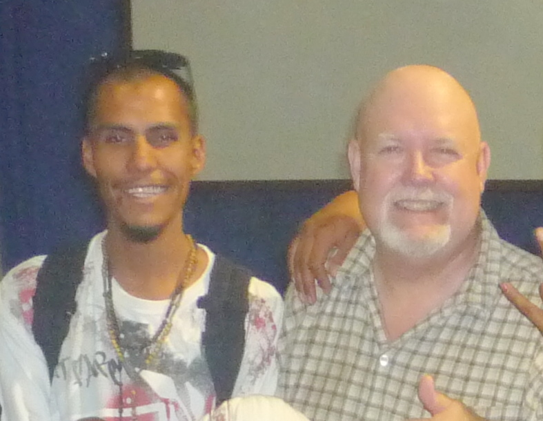 Mario with Daniel Fonvielle, a friend of ours, after a special service that Daniel did while visiting Torreon